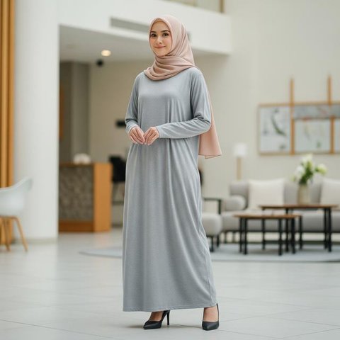 Model Gamis Longgar yang Tidak Panas/AI
