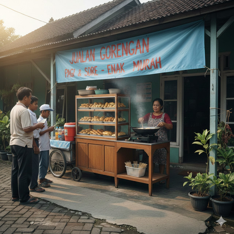 Ide Usaha Depan Rumah Modal Rp200 Ribu (Foto: Gemini AI)