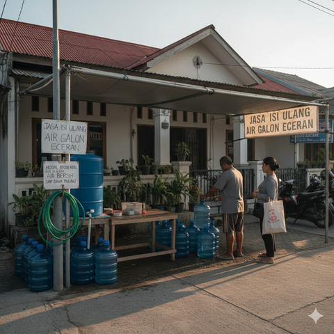 Ide Usaha Depan Rumah Modal Rp200 Ribu (Foto: Gemini AI)