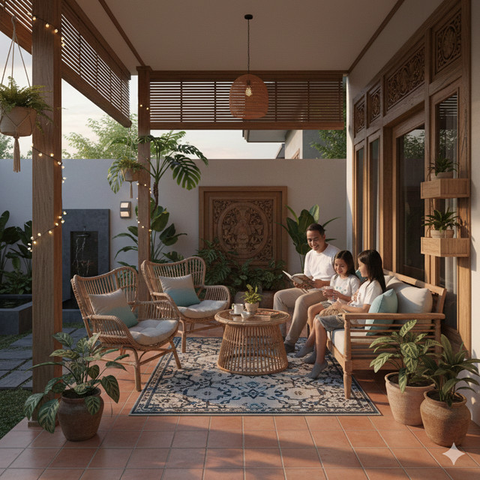 Desain Teras Rumah yang Lebih Fungsional (Foto: Reve Art AI)