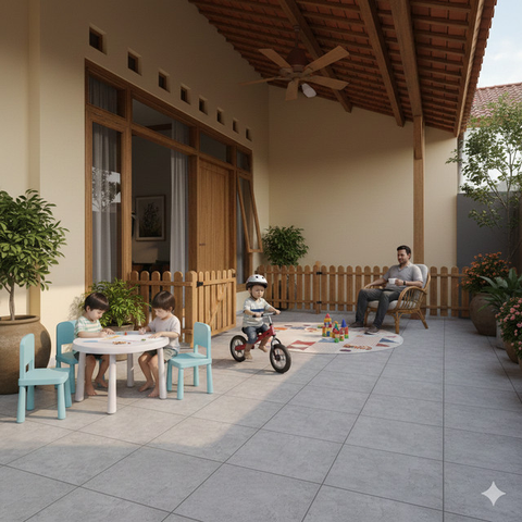 Desain Teras Rumah yang Lebih Fungsional (Foto: Reve Art AI)