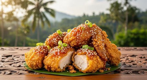 7 Resep Ayam Goreng Saus Pedas Manis, Renyah di Luar dan Juicy di Dalam (Fot: Gemini AI)