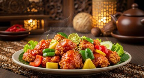 7 Resep Ayam Goreng Saus Pedas Manis, Renyah di Luar dan Juicy di Dalam (Fot: Gemini AI)