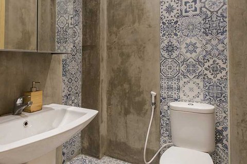 Dekorasi keramik motif di Wan Treasures Restaurant PIK karya Evonil Architecture (dok. Arsitag.com)