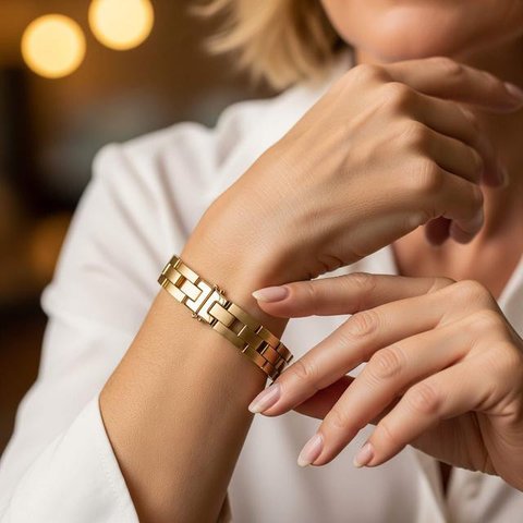Model Gelang Emas 3 Gram Terbaru untuk Tangan Kurus Anti Longgar. Foto: Gemini