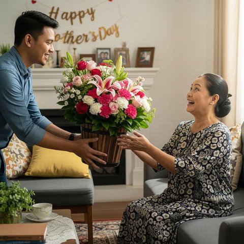 Ide Buket untuk Hari Ibu/ Ilustrasi AI