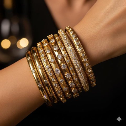 Model Gelang 8 Gram 24 Karat Emas. Foto: Gemini