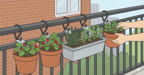 Sistem Grow Bags Ringan merupakan salah satu desain kebun sayur di rumah yang gampang dipindah-pindah (Gemini AI)