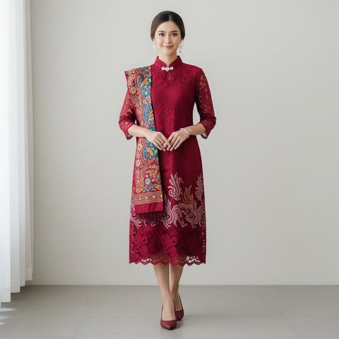 Inspirasi Outfit Natal Bernuansa Nusantara/ AI
