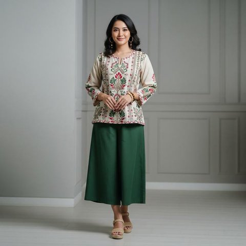 Inspirasi Outfit Natal Bernuansa Nusantara/ AI