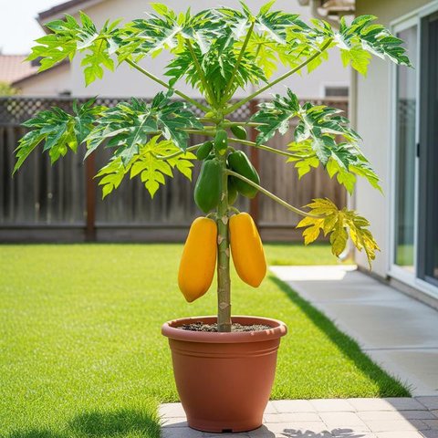 Ide Kebun Buah Mini dalam Pot untuk Halaman Kecil (AI)