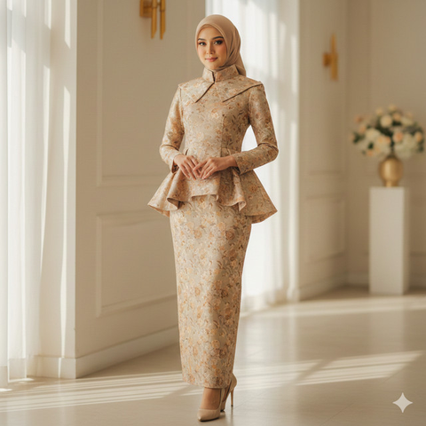 Model Dress Brokat Elegan yang Tren (created by AI)