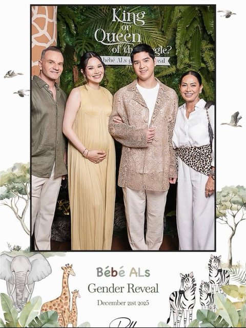 Potret keluarga besar Al Ghazali-Alyssa Daguise di momen gender reveal. [Foto: IG/@maiaestiantyreal]