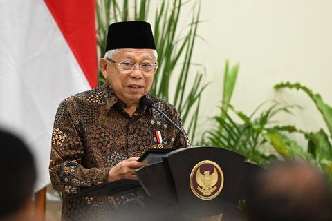 Wakil Presiden Ma'ruf Amin, pamitan dan minta maaf pada para menteri dan kepala daerah karena masa jabatannya segera berakhir. (Delvira Hutabarat).