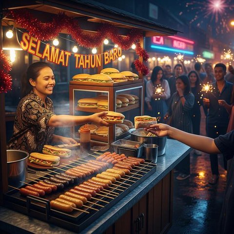 Ide Jualan Malam Tahun Baru. (Foto: AI)