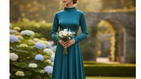 Model Baju Bridesmaid Emerald Blue