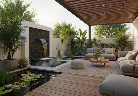 Model Teras Rumah Minimalis yang Nyaman untuk Aktivitas Keluarga (Image by Gemini AI)