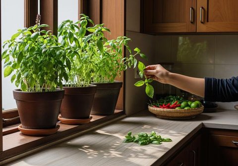 Layout Pot Polybag Gantung Seri. Foto: Gemini