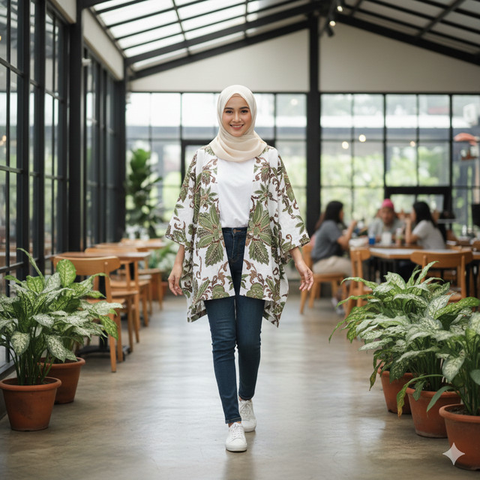 7 Model Atasan Batik Cardigan, Perpaduan Tradisional dan Modern yang Cocok untuk Berbagai Kesempatan (Foto: Gemini AI)