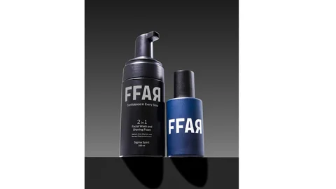 FAR 2-in-1 Facial Wash & Shaving Foam dan FFAR Sigma Spirit.