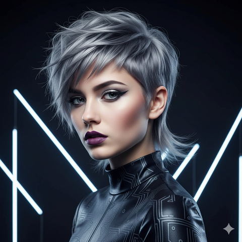 Model Rambut Futuristic Ash Pixie