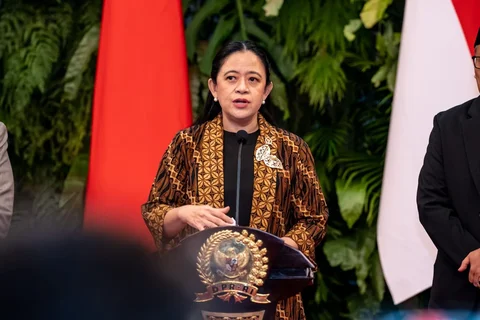 Ketua DPR RI Puan Maharani menerima kunjungan Ketua Komite Nasional Majelis Permusyawaratan Politik Rakyat Tiongkok (CPPCC), H.E. Wang Huning di Gedung DPR RI