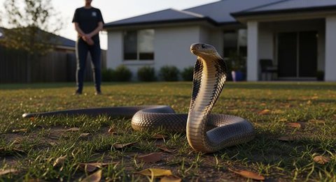 Ular Kobra Takut Apa? Ini Cara Mengusir dari Rumah dan Sekitar Pekarangan (Foto: Gemini AI)
