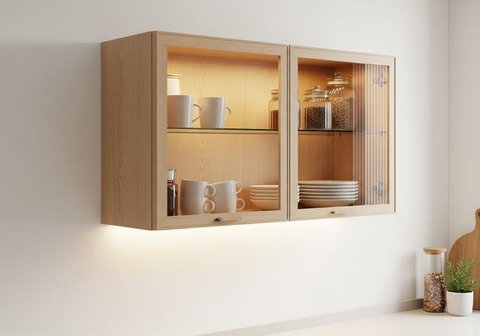 Model Lemari Atas Dapur Minimalis (Image by Gemini AI)