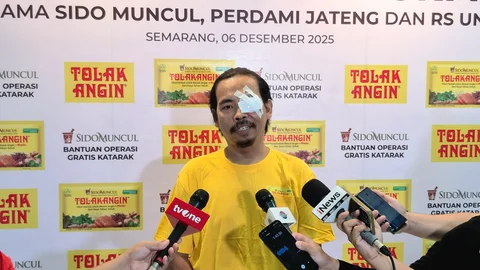 Pasien operasi kataraka gratis, Teguh Kunarso.