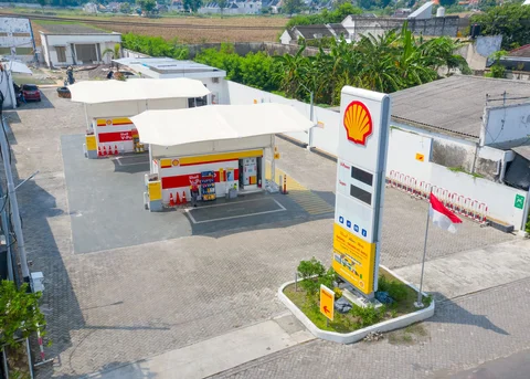 SPBU Shell Modular komersial pertama di Indonesia, terletak di Jombang, Jawa Timur. (Dok Shell)