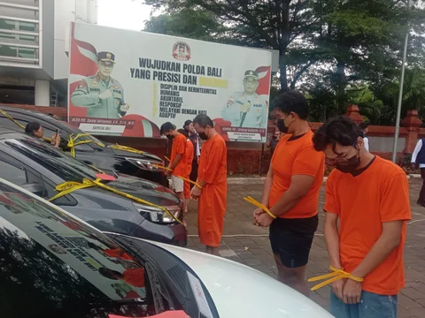 Polisi Tangkap 5 Pelaku Sindikat Penggelapan Mobil Rental di Bandara Bali