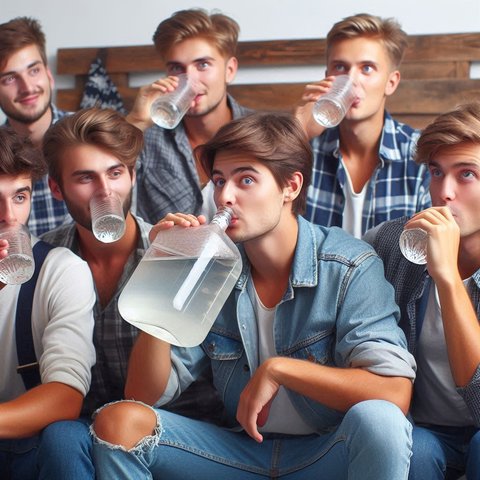 Ilustrasi Minum Alkohol Oplosan