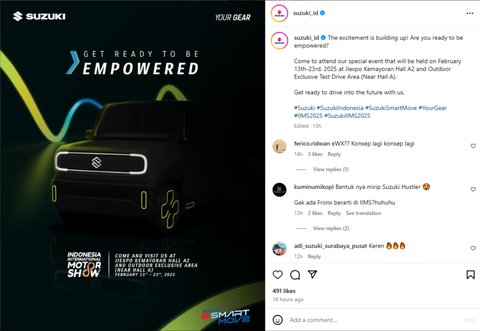 Suzuki meluncurkan mobil terbaru mereka di IIMS 2025.