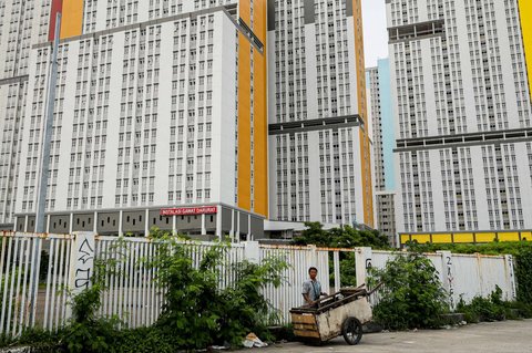 Suasana Wisma Atlet Kemayoran, yang akan disiapkan menjadi hunian bagi Masyarakat Berpenghasilan Rendah (MBR) dan Aparatur Sipil Negara (ASN), Jakarta, pada Selasa (11/2/2025).