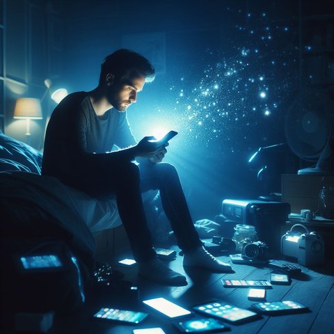 Ilustrasi Menggunakan Smartphone