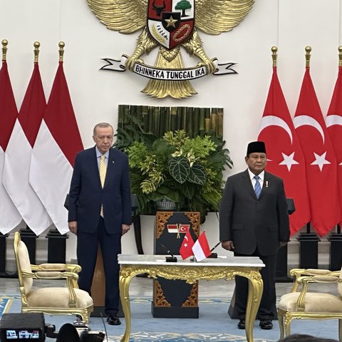 Manisnya Erdogan Peluk Hangat Prabowo di Atas Karpet Merah di Bandara, Tanda Perpisahan Pulang ke Turki