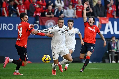 FOTO: Ditahan Imbang 1 -1 dengan Osasua, Posisi Real Madrid  di Puncak Liga Spanyol Terancam