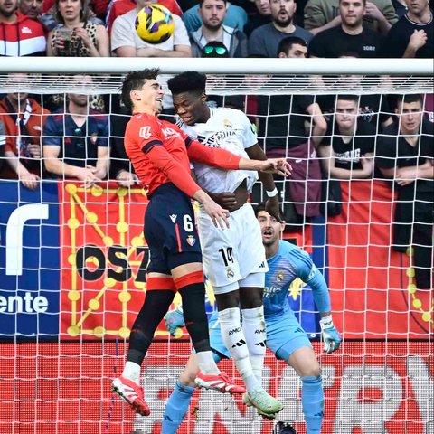 FOTO: Ditahan Imbang 1 -1 dengan Osasua, Posisi Real Madrid  di Puncak Liga Spanyol Terancam