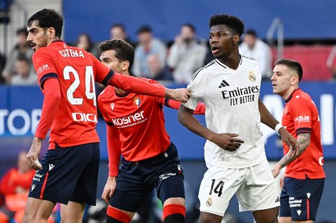 FOTO: Ditahan Imbang 1 -1 dengan Osasua, Posisi Real Madrid  di Puncak Liga Spanyol Terancam