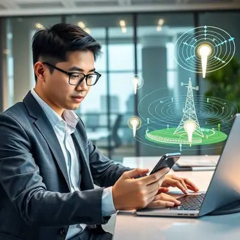 cara melacak lokasi hp Ilustrasi dibuat AI