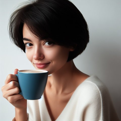 ilustrasi minum kopi