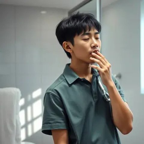 cara mengeluarkan dahak di tenggorokan Ilustrasi dibuat AI