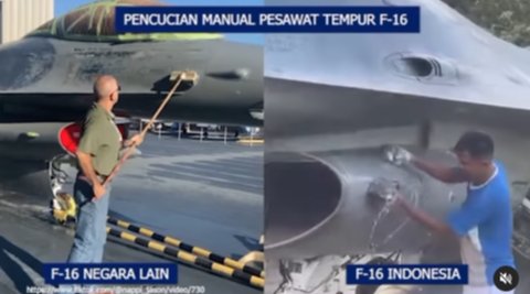 TNI AU Bereaksi Cara Mencuci F-16 di RI Dibanding-bandingkan Negara Lain,