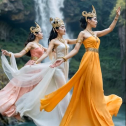 Masyarakat Jawa Tengah tentu tak asing dengan cerita rakyata Jaka Tarub. Kisah fiktif tersebut konon digambarkan saat awal terbentuknya Kerajaan Mataram Islam.<br />Selain Jaka Tarub, tokoh yang populer di cerita tersebut adalah para bidadari cantik yang datang ke bumi.<br />Salah satu dari mereka bahkan kelak menjadi istri Jaka Tarub akibat ulahnya yang mencuri pakaian bidadari.<br />Penggambaran bidadari yang cantik tentu masuk akal sehingga membuat Jaka Tarub jatuh hati.<br />Meski banyak yang tidak mengetahui pasti wajah para bidadari tersebut, kehadiran Artificial Intelligence (AI) membantu kita membayangkan secantik apa para bidadari tersebut.<br />Lantas bagaimana kisah Jaka Tarub dan penggambaran 7 bidadari yang mandi di telaga? Simak informasi berikut.