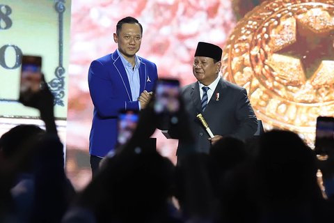 FOTO: Prabowo dan Gibran Hadiri Penutupan Kongres VI Partai Demokrat