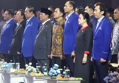 FOTO: Prabowo dan Gibran Hadiri Penutupan Kongres VI Partai Demokrat