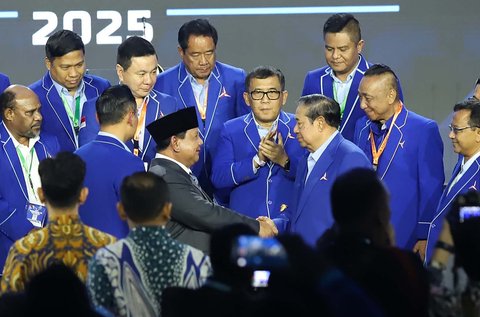 FOTO: Prabowo dan Gibran Hadiri Penutupan Kongres VI Partai Demokrat