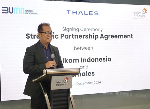 Penandatanganan  Strategic Partnership Agreement (SPA) antara Telkom Indonesia dengan Thales