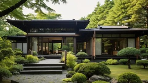 Model Rumah Modern Tropis dengan Taman di Tengah, Bikin Suasana Tenang dan Asri (Foto: Freepik)