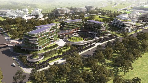 Hutama Karya memperoleh kontrak pembangunan gedung dan kawasan Kantor Kementerian Koordinator (Kemenko) Bidang&nbsp;Perekonomian di Ibu Kota Nusantara (IKN) Nusantara senilai Rp 766 miliar. (Dok Hutama Karya)